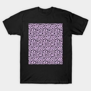 Dalmatian Animal Print Spots Black Lavender Purple Dots T-Shirt